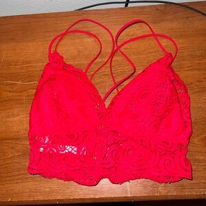 PINK Red Bralette